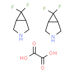 6,6-二氟-3-氮杂双环[3.1.0]己烷草酸盐(2:1)结构式