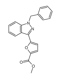 1-benzyl-3-(5-methoxycarbonyl-furan-2-yl)-1H-indazole结构式