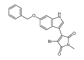 3-(6-benzyloxy-1H-indol-3-yl)-4-bromo-1-methyl-pyrrole-2,5-dione结构式