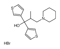 2-methyl-3-piperidin-1-yl-1,1-di(thiophen-3-yl)propan-1-ol,hydrobromide结构式