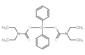 diethylaminomethanedithioate; diphenyltin structure
