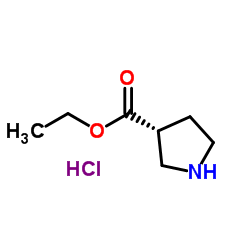 Ethyl (R)-3-Pyrrolidinecarboxylate Hydrochloride Structure