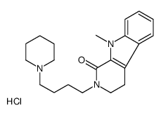 9-methyl-2-(4-piperidin-1-ylbutyl)-3,4-dihydropyrido[3,4-b]indol-1-one,hydrochloride结构式