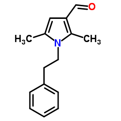 2,5-DIMETHYL-1-PHENETHYL-1H-PYRROLE-3-CARBALDEHYDE structure