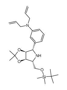 Benzenamine, 3-(3aS,4S,6R,6aR)-6-(1,1-dimethylethyl)dimethylsilyloxymethyltetrahydro-2,2-dimethyl-4H-1,3-dioxolo4,5-cpyrrol-4-yl-N,N-di-2-propenyl- picture