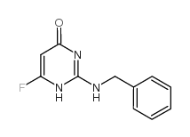 6-FLUORO-2-[(PHENYLMETHYL)AMINO]-4(1H)-PYRIMIDINONE结构式