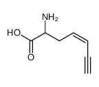 2-aminohept-4-en-6-ynoic acid结构式