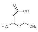 cis-3-methyl-2-hexenoic acid structure