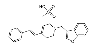 (E)-3-[4-(2-Phenylethenyl)-1,2,3,6-tetrahydropyridin-1-yl]methylbenzo[b]furan methanesulfonate salt Structure