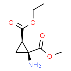 1,2-Cyclopropanedicarboxylicacid,1-amino-,2-ethyl1-methylester,cis-(9CI)结构式