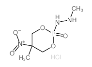 Hydrazine,1-methyl-2-(5-methyl-5-nitro-2-oxido-1,3,2-dioxaphosphorinan-2-yl)-,hydrochloride (1:1) structure