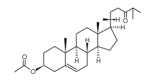 3β-(Acetoxy)-5α-cholest-5-en-24-one Structure