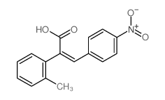 2-(2-methylphenyl)-3-(4-nitrophenyl)prop-2-enoic acid structure