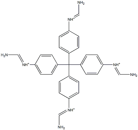 (methanetetrayltetrakis(benzene-4,1-diyl))tetrakis(aminomethaniminium) Structure