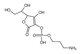 3-aminopropyl [(2R)-2-[(1S)-1,2-dihydroxyethyl]-3-hydroxy-5-oxo-2H-furan-4-yl] hydrogen phosphate结构式