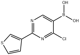 4-Chloro-2-(3-thienyl)pyrimidine-5-boronic acid Structure