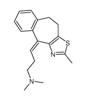 dimethyl-[3-((Z)-2-methyl-9,10-dihydro-benzo[5,6]cyclohepta[1,2-d]thiazol-4-ylidene)-propyl]-amine结构式