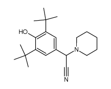 cyano(piperidino)(3,5-ditert-butyl-4-hydroxyphenyl)methane Structure