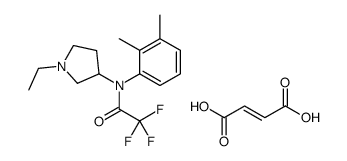(E)-but-2-enedioic acid,N-(2,3-dimethylphenyl)-N-(1-ethylpyrrolidin-3-yl)-2,2,2-trifluoroacetamide结构式
