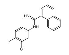 N'-(3-chloro-4-methylphenyl)naphthalene-1-carboximidamide结构式