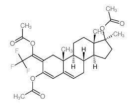 Androsta-3,5-diene-3,17b-diol,17-methyl-2-(2,2,2-trifluoro-1-hydroxyethylidene)-, triacetate (7CI,8CI) picture