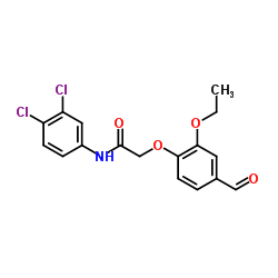 N-(3,4-Dichlorophenyl)-2-(2-ethoxy-4-formylphenoxy)acetamide结构式