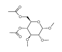 methyl 4,6-di-O-acetyl-2,3-di-O-methyl-α-D-glucopyranoside Structure