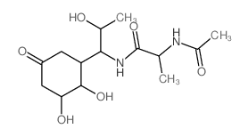 Propionamide,2-acetamido-N-[1-(2,3-dihydroxy-5-oxocyclohexyl)-2-hydroxypropyl]- (8CI) Structure