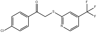 ethanone, 1-(4-chlorophenyl)-2-[[4-(trifluoromethyl)-2-pyridinyl]thio]- structure