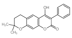 2H,6H-Benzo[1,2-b:5,4-b']dipyran-2-one,7,8-dihydro-4-hydroxy-8,8-dimethyl-3-phenyl- (8CI,9CI)结构式