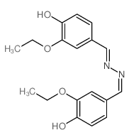 Benzaldehyde, 3-ethoxy-4-hydroxy-,2-[(3-ethoxy-4-hydroxyphenyl)methylene]hydrazone结构式