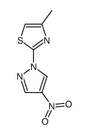 4-methyl-2-(4-nitro-pyrazol-1-yl)-thiazole结构式