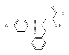 3-[苄基-(甲苯-4-磺酰基)-氨基]-2-甲基丙酸结构式