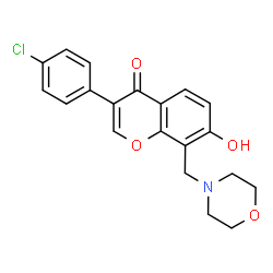 3-(4-chlorophenyl)-7-hydroxy-8-(4-morpholinylmethyl)-4H-chromen-4-one structure