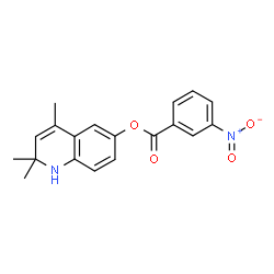 2,2,4-trimethyl-1,2-dihydroquinolin-6-yl 3-nitrobenzoate结构式