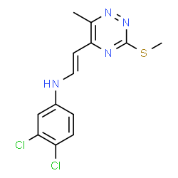 3,4-DICHLORO-N-(2-[6-METHYL-3-(METHYLSULFANYL)-1,2,4-TRIAZIN-5-YL]VINYL)ANILINE结构式