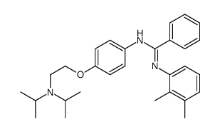 N-[p-[2-(Diisopropylamino)ethoxy]phenyl]-N'-(2,3-xylyl)benzamidine Structure
