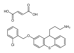 (E)-but-2-enedioic acid,3-[2-[(2-chlorophenyl)methoxy]-9H-thioxanthen-9-yl]propan-1-amine结构式