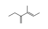 (E)-2-ethyl-3-methyl-penta-1,3-diene结构式