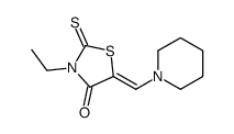 3-ethyl-5-(piperidinomethylene)rhodanine Structure