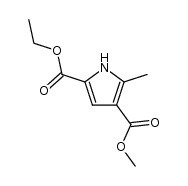 5-methyl-pyrrole-2,4-dicarboxylic acid 2-ethyl ester 4-methyl ester结构式