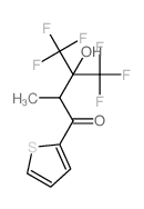 4,4,4-trifluoro-3-hydroxy-2-methyl-1-thiophen-2-yl-3-(trifluoromethyl)butan-1-one structure