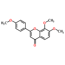7,8-Dimethoxy-2-(4-methoxyphenyl)-4H-chromen-4-one结构式