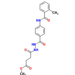 Methyl 4-(2-{4-[(2-methylbenzoyl)amino]benzoyl}hydrazino)-4-oxobutanoate Structure