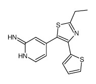 4-(2-ethyl-4-thiophen-2-yl-1,3-thiazol-5-yl)pyridin-2-amine结构式