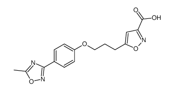 5-{3-[4-(5-methyl-1,2,4-oxadiazol-3-yl)phenoxy]propyl}isoxazole-3-carboxylic acid Structure