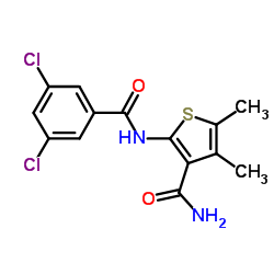 2-[(3,5-Dichlorobenzoyl)amino]-4,5-dimethyl-3-thiophenecarboxamide Structure