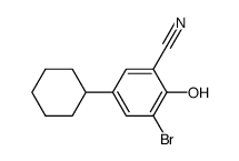 2-Brom-6-cyano-4-cyclohexylphenol结构式