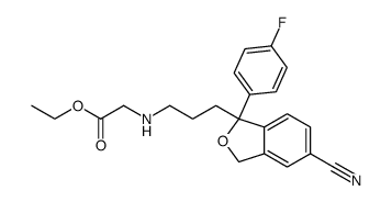 N-{3-[5-Cyano-1-(4-fluorophenyl)-1,3-dihydroisobenzofuran-1-yl]-1-propyl}glycine ethyl ester Structure