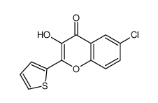 6-chloro-3-hydroxy-2-thiophen-2-ylchromen-4-one Structure